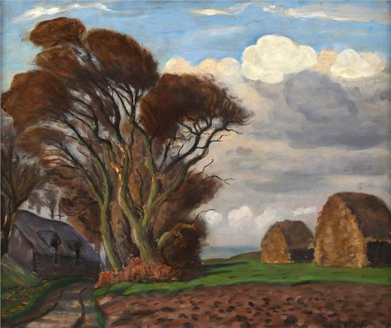 Henri de SAINT-DELIS (1878-1949). Thatched... - Lot 381 - Les Andelys Enchères by Henri Liénard de Saint-Délis