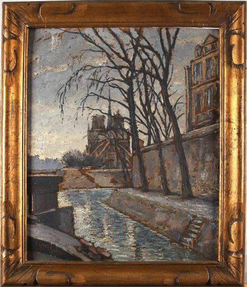 Fernand LAVAL (1886-1966). Paris, the Seine... - Lot 285 - Les Andelys Enchères by Fernand Laval, 1926