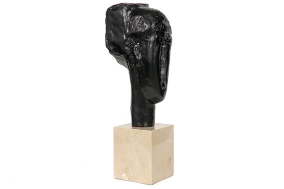 Tête de jeune fille à la frange by Amedeo Modigliani