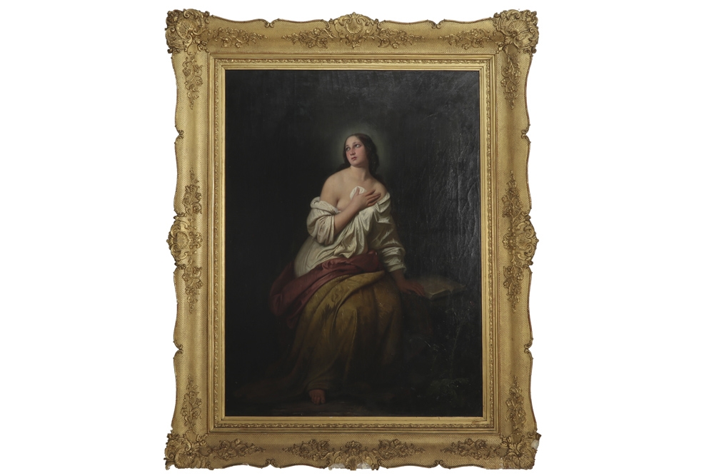 Ary Scheffer | Elegante jonge vrouw met een boek | MutualArt