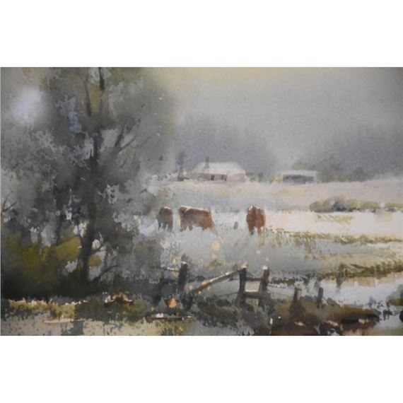 Ivars Jansons | Ivars Jansons After Winter Rains, Watercolour. Signed ...
