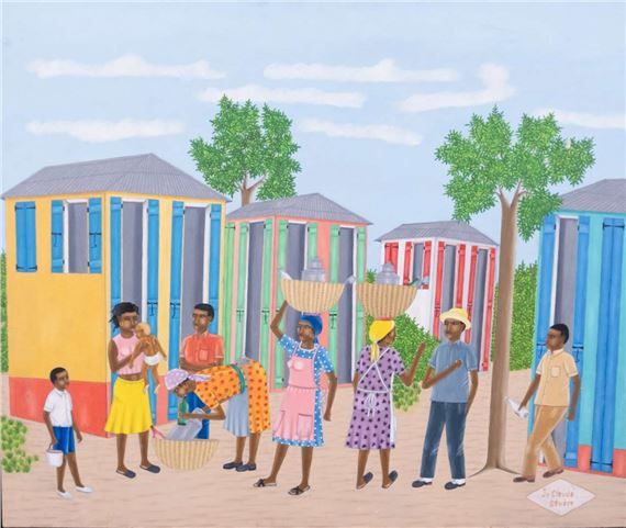 Haïtiaanse scène by Jean Claude Severe