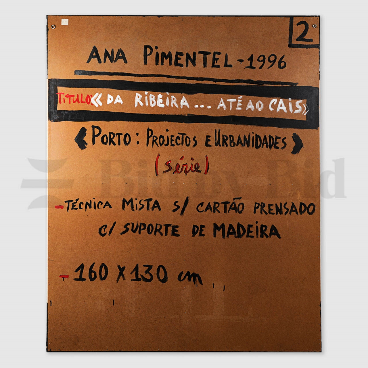 Artwork by Ana Pimentel, Da Ribeira até ao Cais, Made of Técnica mista sobre cartão