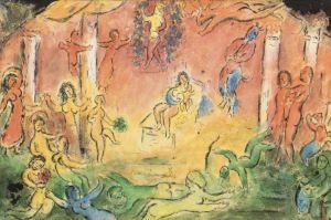 Marc Chagall | Temple et histoire de Bacchus, from 'Daphnis et Chloé ...