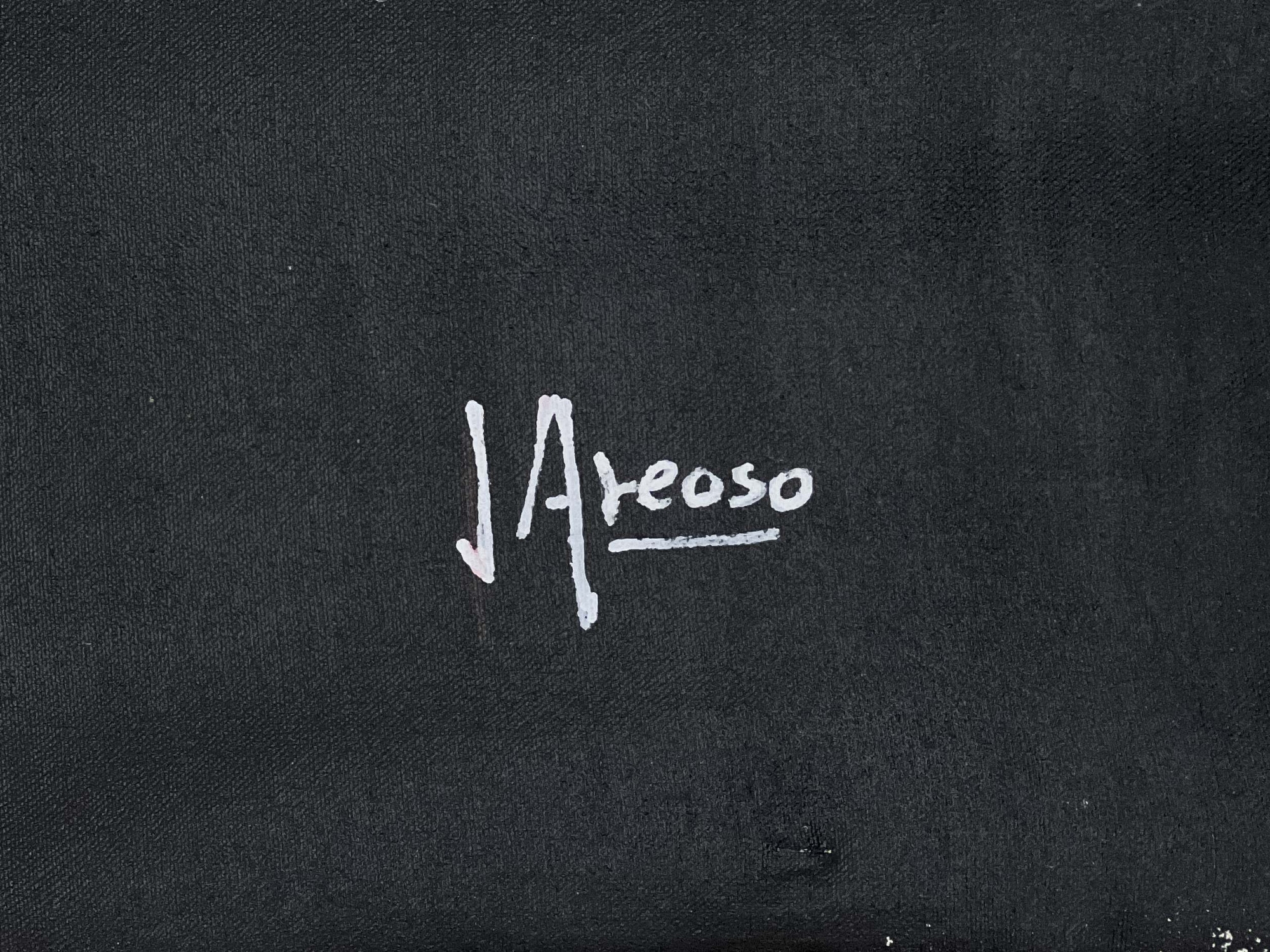 Artwork by Juan Carlos Areoso, Untitled (Composition in Black and Red, Made of oil on canvas