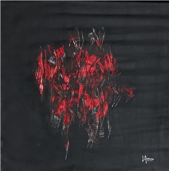 Untitled (Composition in Black and Red - Juan Carlos Areoso