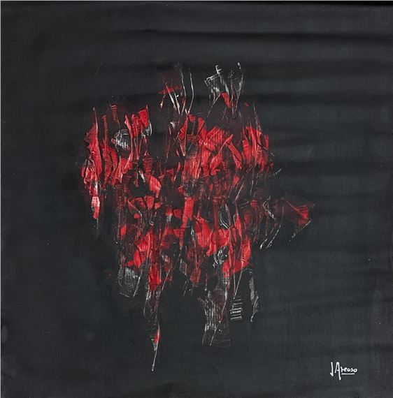 Untitled (Composition in Black and Red by Juan Carlos Areoso