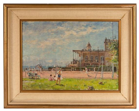 Oil on canvas by Georges Jules Ernest Binet