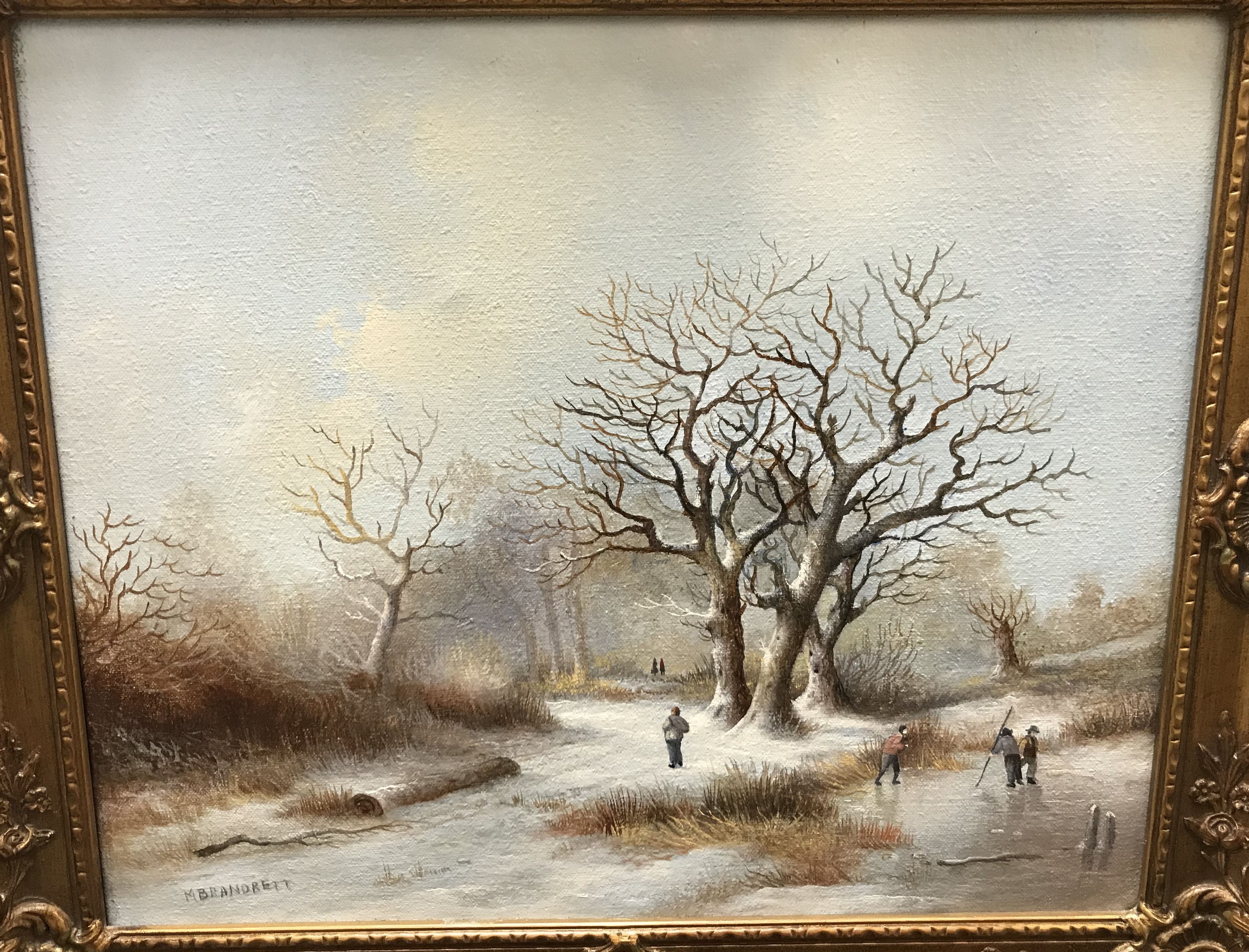 Max Brandrett | Winter scene with figures (19th Century) | MutualArt