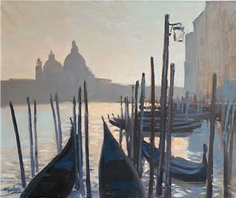 Evening on the Grand Canal - Edmon Guillain