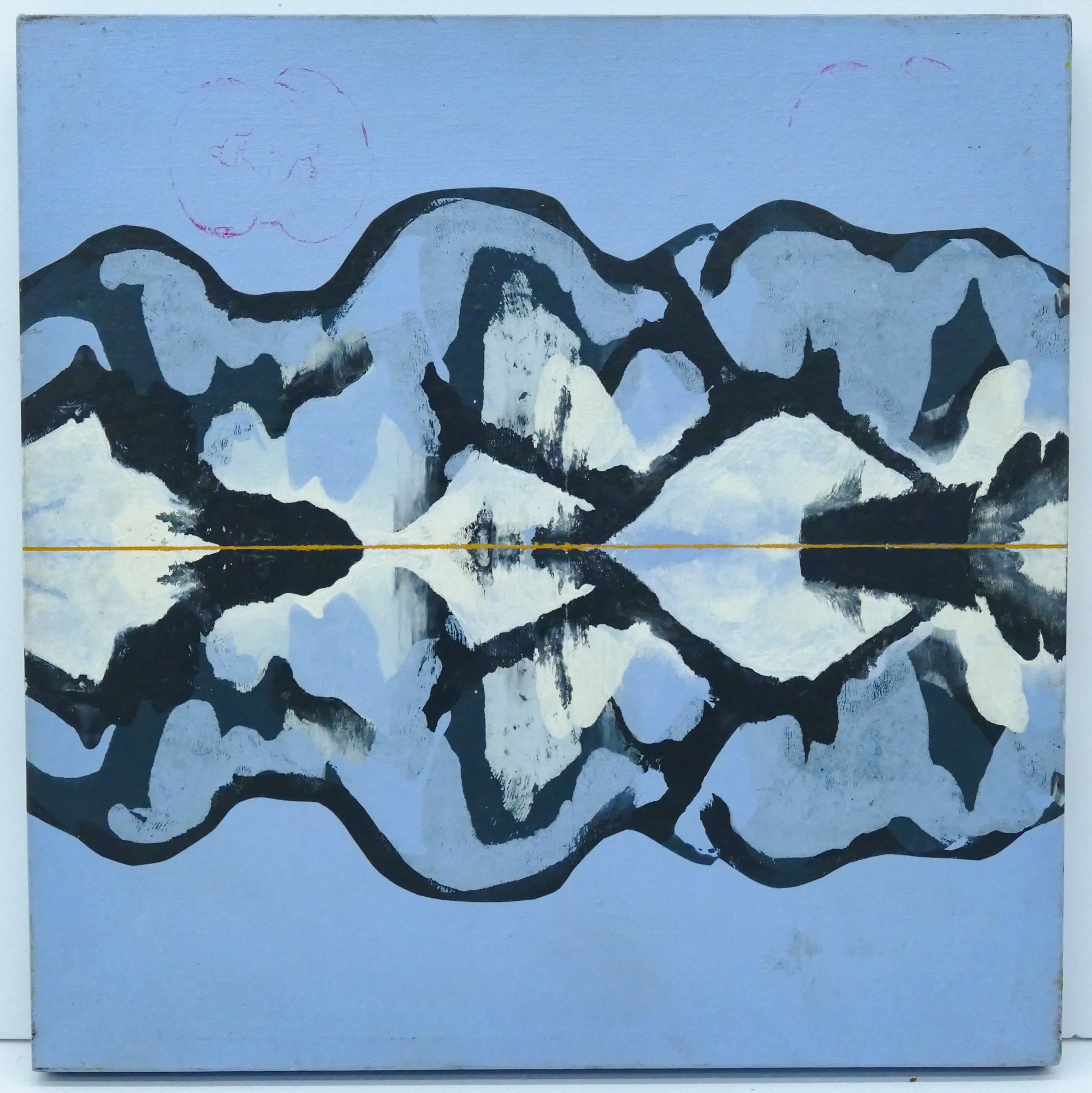 Artwork by Neil Meitzler, Neil Meitzler ''Reflected Landscape'' 1967 Oil on Canvas 18''x18, Made of Oil on Canvas