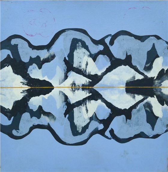 Neil Meitzler ''Reflected Landscape'' 1967 Oil on Canvas 18''x18 by Neil Meitzler, 1967