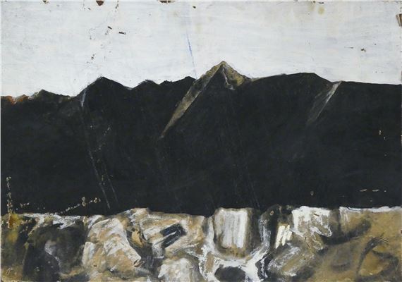 Neil Meitzler ''Dark Mountain'' Casein on Paper