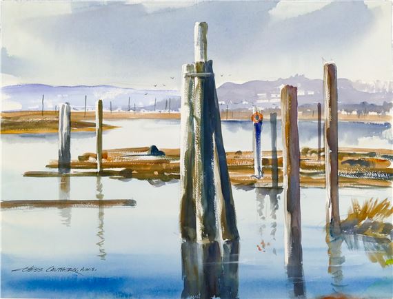Jess Cauthorn A.W.S. ''Northwest Icons #2'' Watercolor by Jess Cauthorn