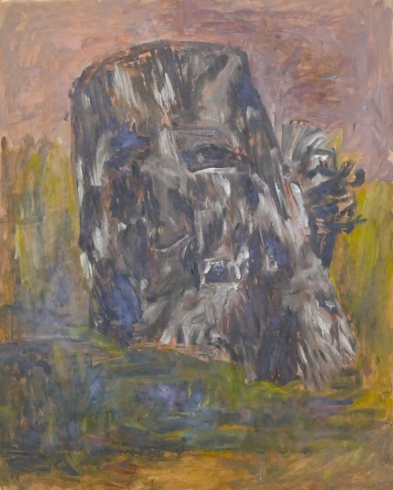 Arthur Runquist | Arthur or Albert Runquist ''Stump Face'' Oil on Paper ...