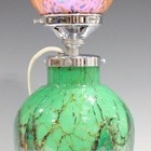 Artwork by Karl Wiedmann, shouldered form with green and yellow colouring, Made of green and yellow