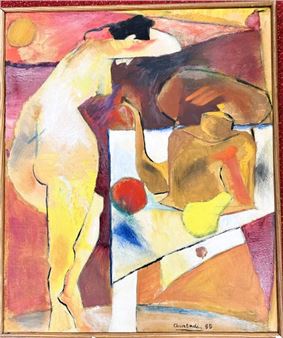 Femme au vase - Jacques Courtade