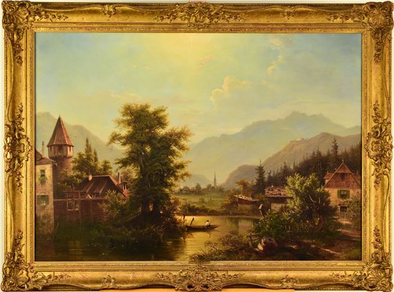 Alpine Waterside Town - Hermann Seefisch