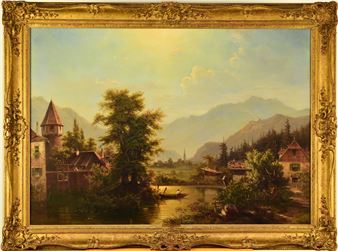 Alpine Waterside Town - Hermann Seefisch