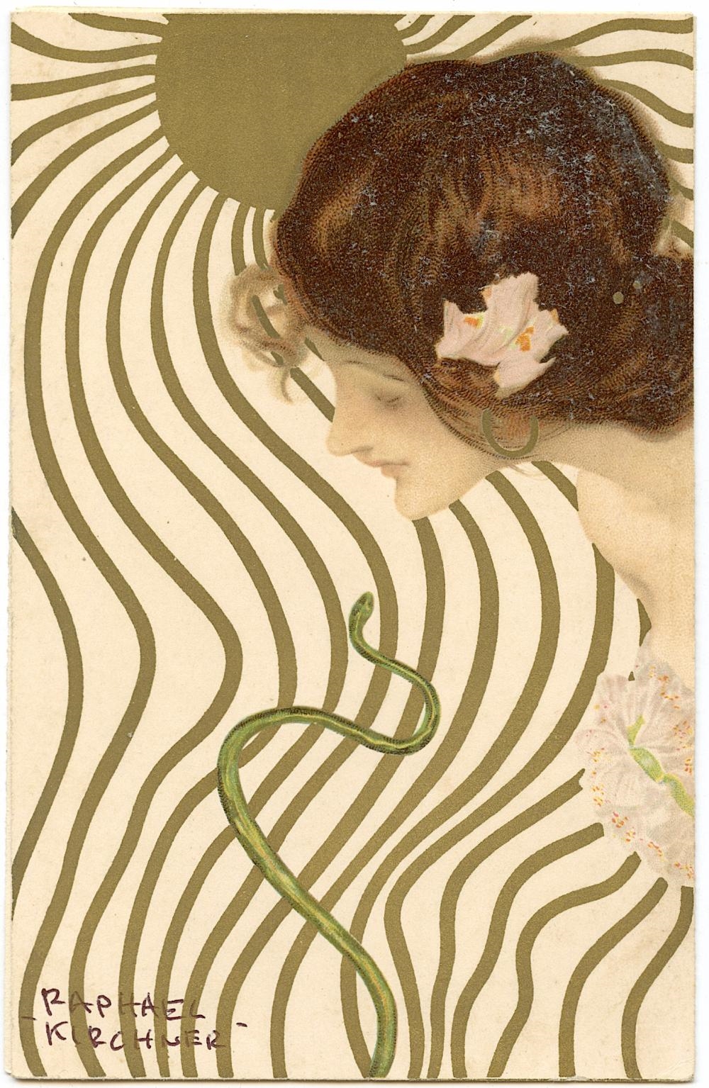 Raphael Kirchner | Antique Original Postcard Nouveau Raphael Kirchner ...