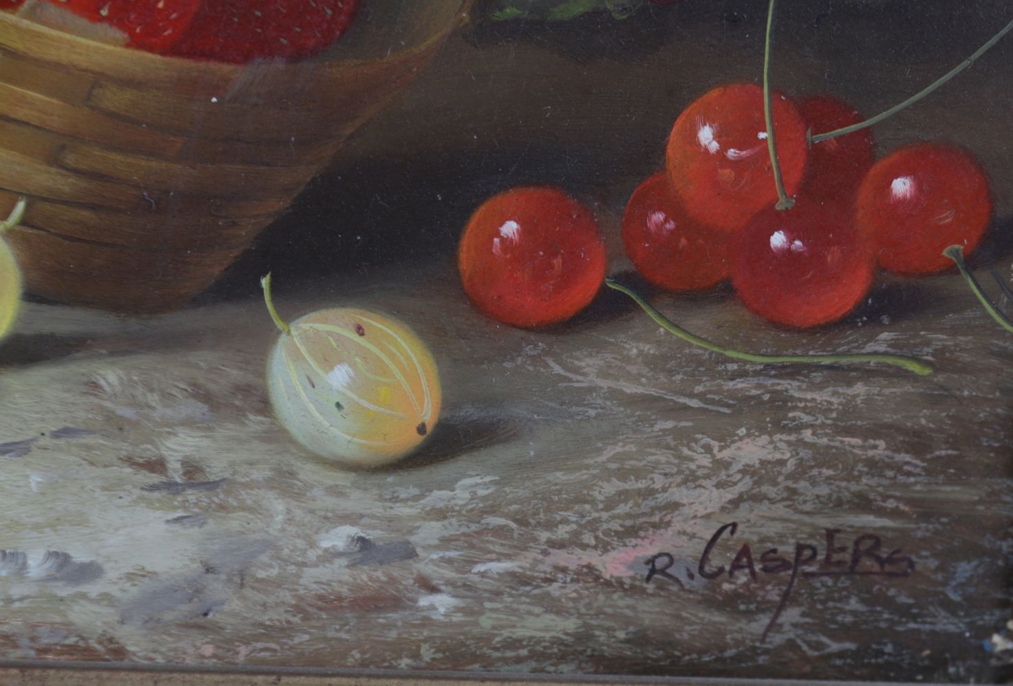 R. Casper | Still life of fruit in a basket | MutualArt