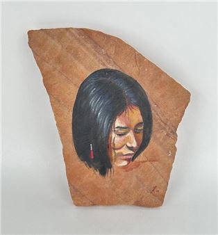 Henry Komarek Native American Indian Painting - Henry Komarek