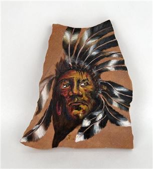 Henry Komarek Native American Indian Painting - Henry Komarek