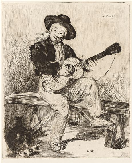 Le Guitarrero (ou Le Chanteur Espagnol). by Édouard Manet, 1861-1862