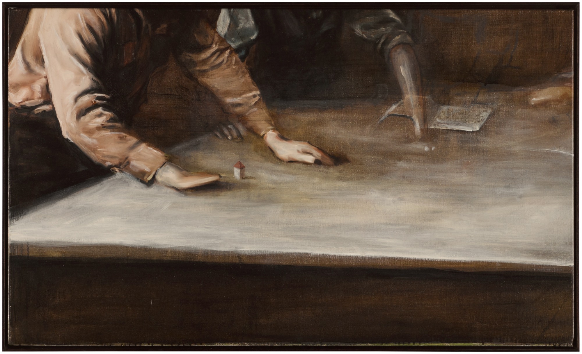 Artwork by Michaël Borremans, The Rendering, Made of oil on canvas