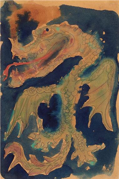 Der grüne Drache (The Green Dragon by Otto Dix, Executed in 1923