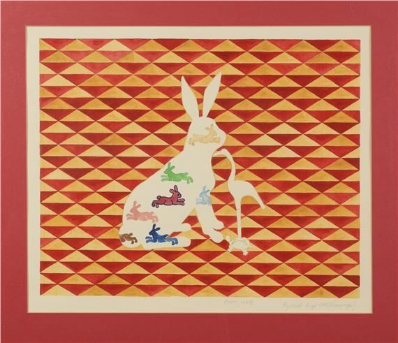 Ryszard Grzyb | Seven rabbits (1995) | MutualArt