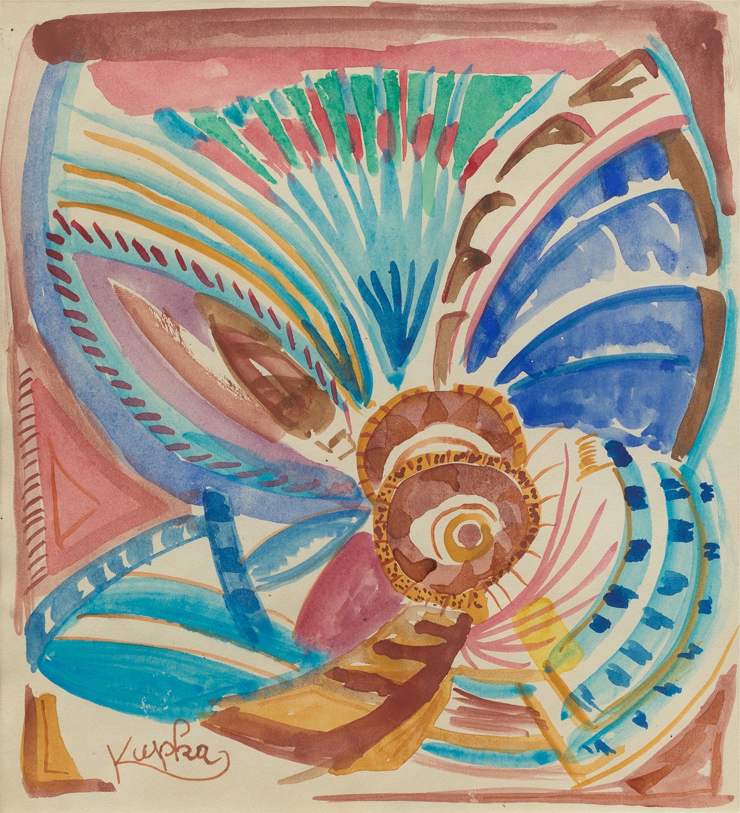 Abstract Composition by František Kupka, Executed circa 1925
