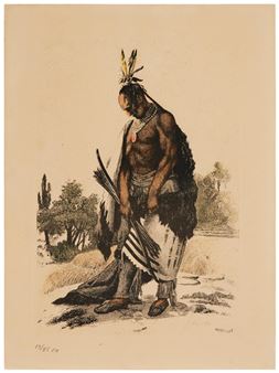 "An Indian at the Burial Place of His Father" - Emanuel Gottlieb Leutze