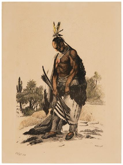 "An Indian at the Burial Place of His Father" - Emanuel Gottlieb Leutze