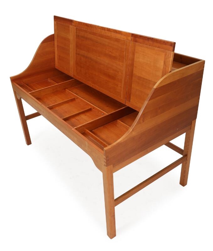 Artwork by Andreas Hansen, A freestanding solid cherry wood writing desk, Made of cherry wood