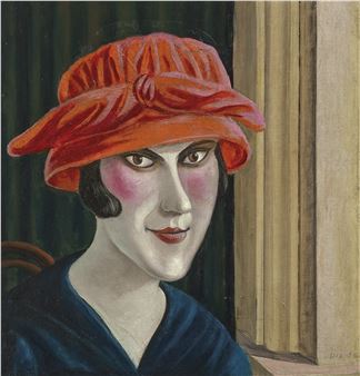 Frau mit rotem Hut - Otto Dix