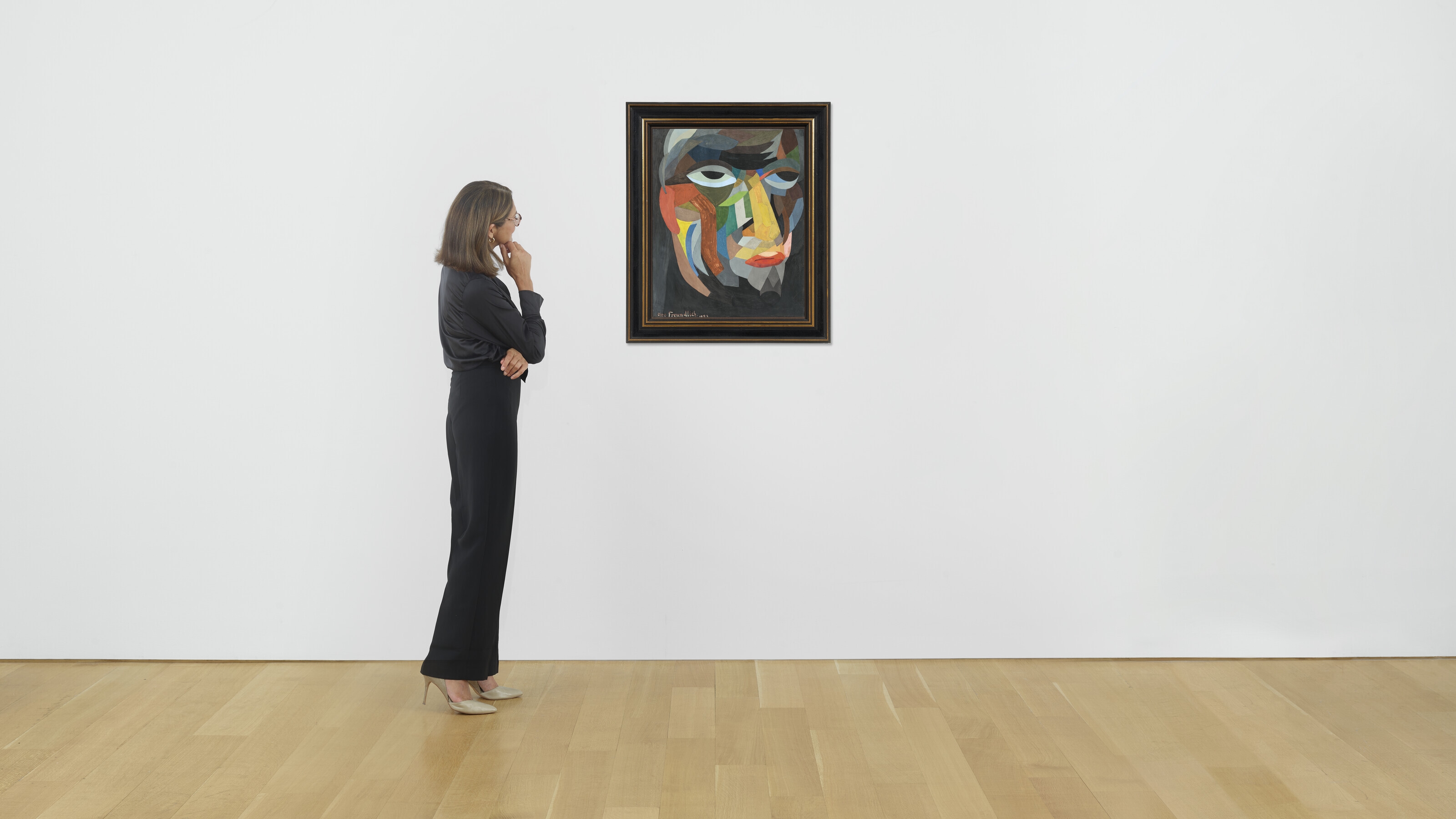 Artwork by Otto Freundlich, Kopf (Selbstbildnis, Made of gouache on paper