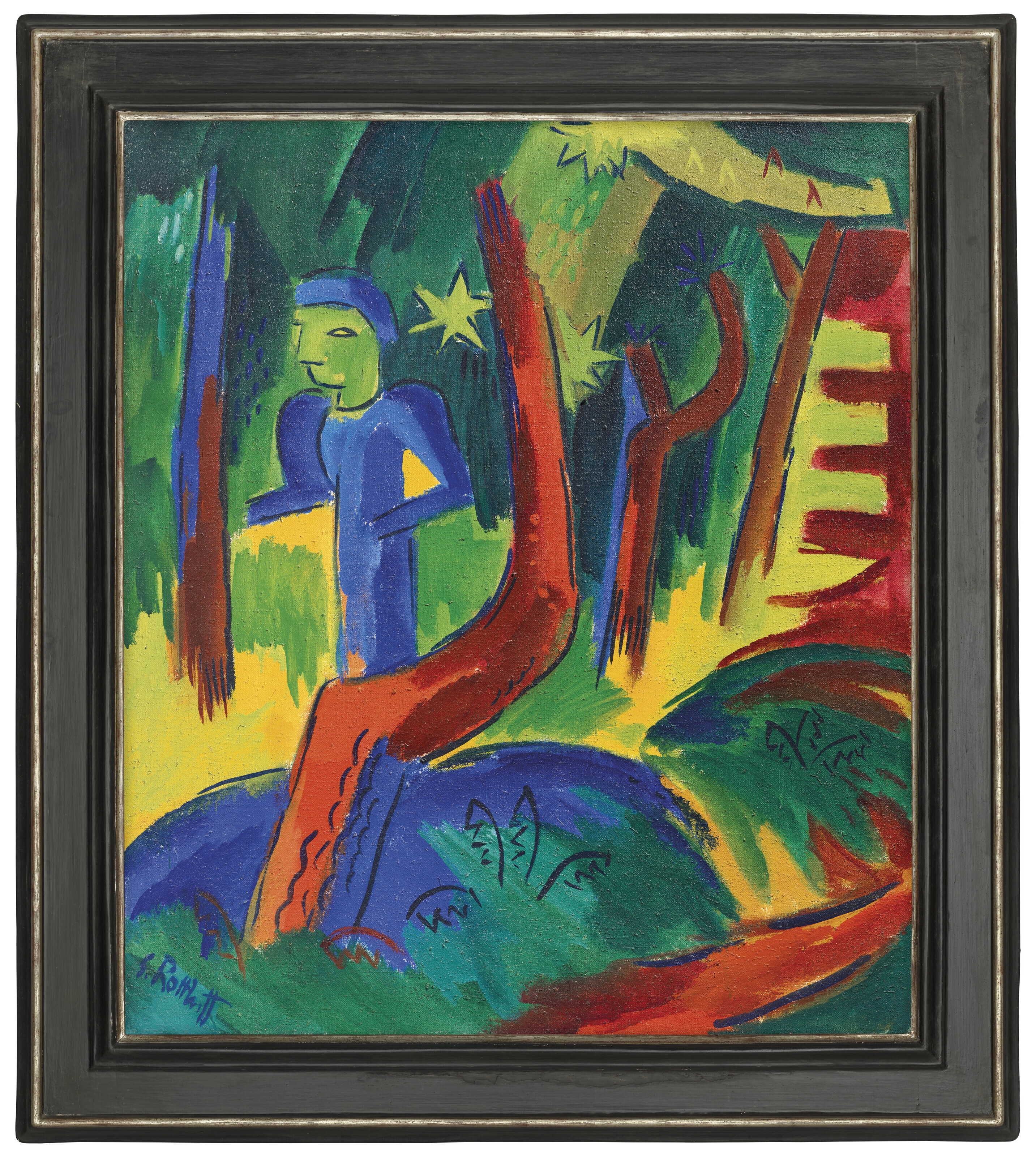 KARL SCHMIDT - ROTTLUFF、FRAU MIT ERNTEHU
