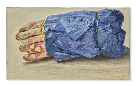 Botte d’asperges (Wrapped Asparagus by Avigdor Arikha, Painted in 1974