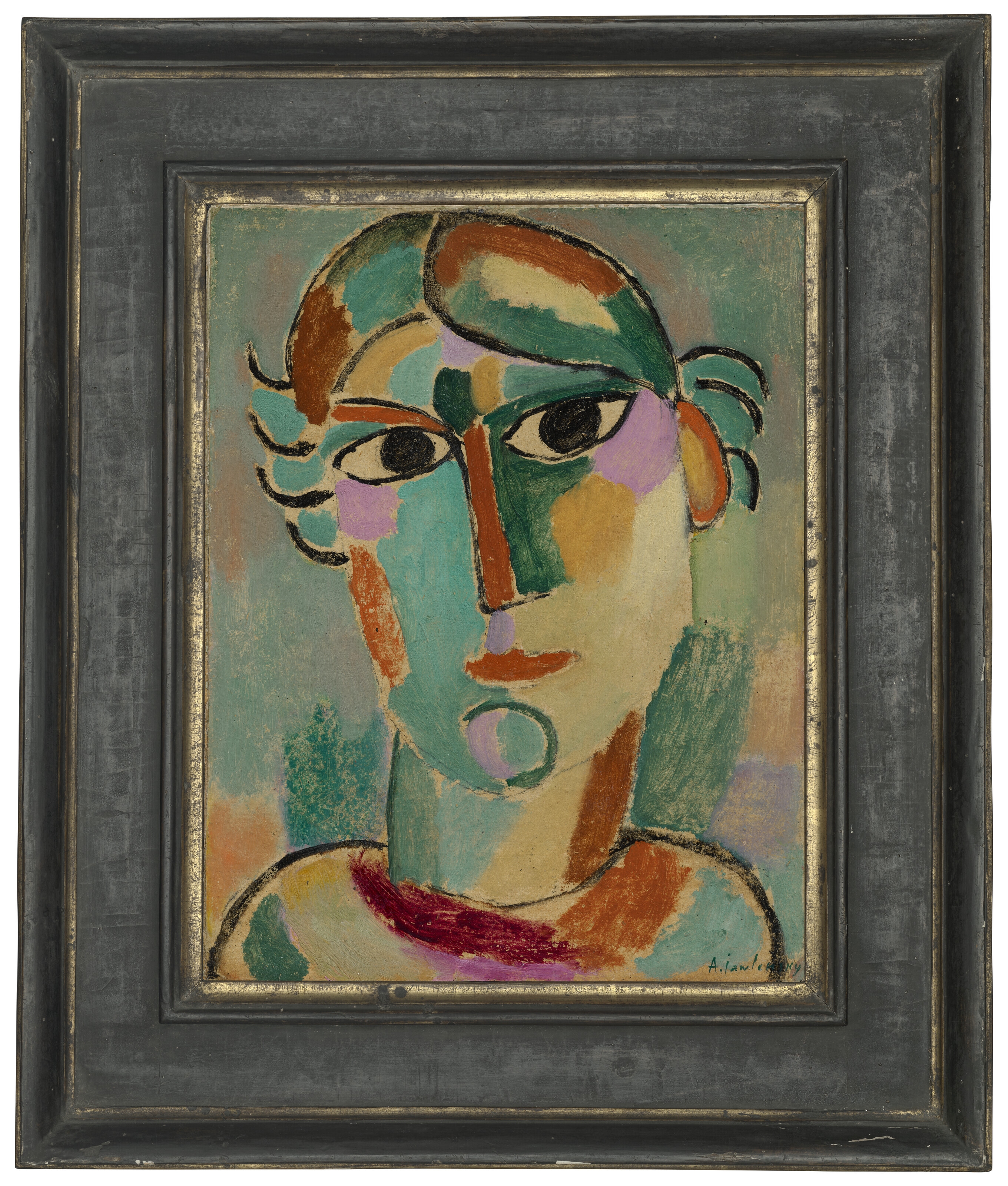 Artwork by Alexej von Jawlensky, Bildnis (Bildnis Toni, Made of oil on board