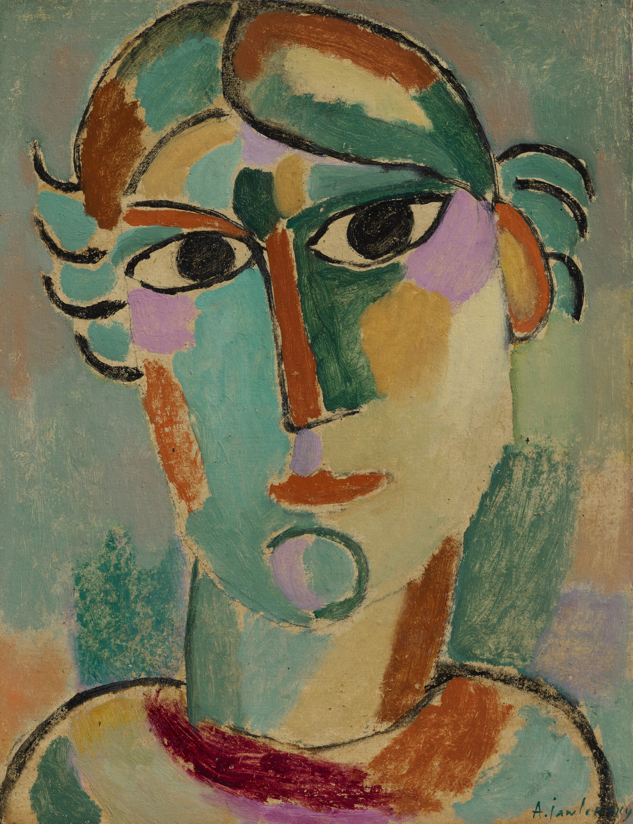 Artwork by Alexej von Jawlensky, Bildnis (Bildnis Toni, Made of oil on board
