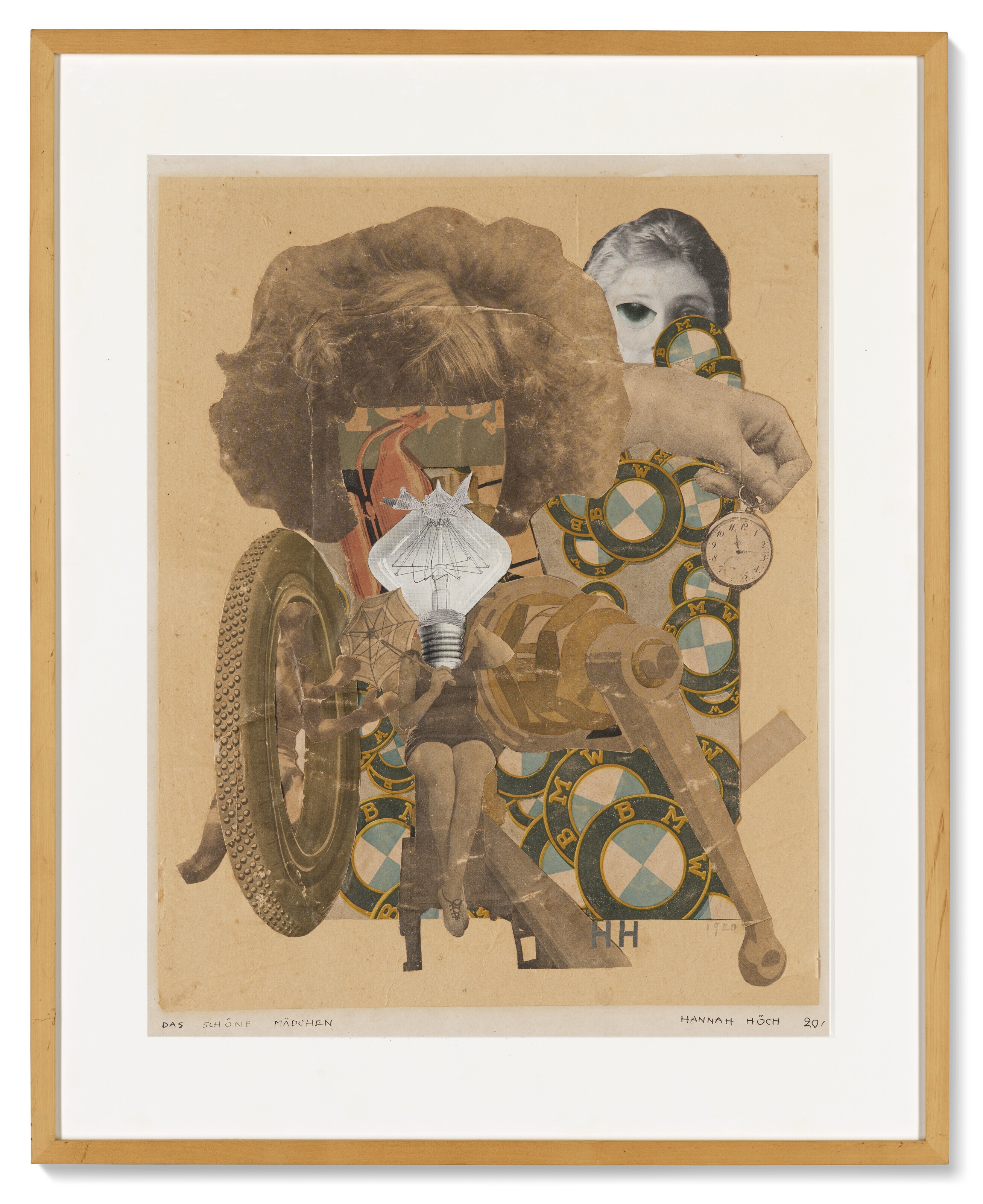 Artwork by Hannah Höch, Das schöne Mädchen (The Beautiful Girl, Made of photomontage on paper