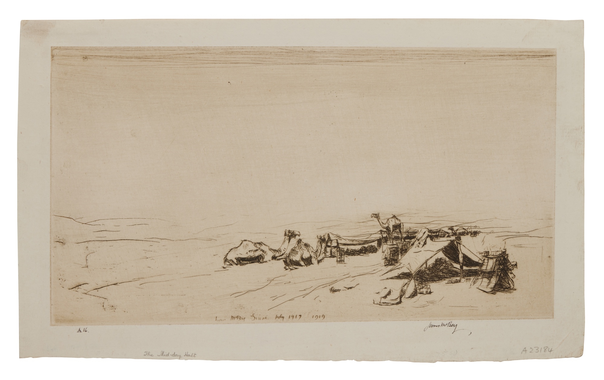 Artwork by James McBey, Five Prints, Made of Prints