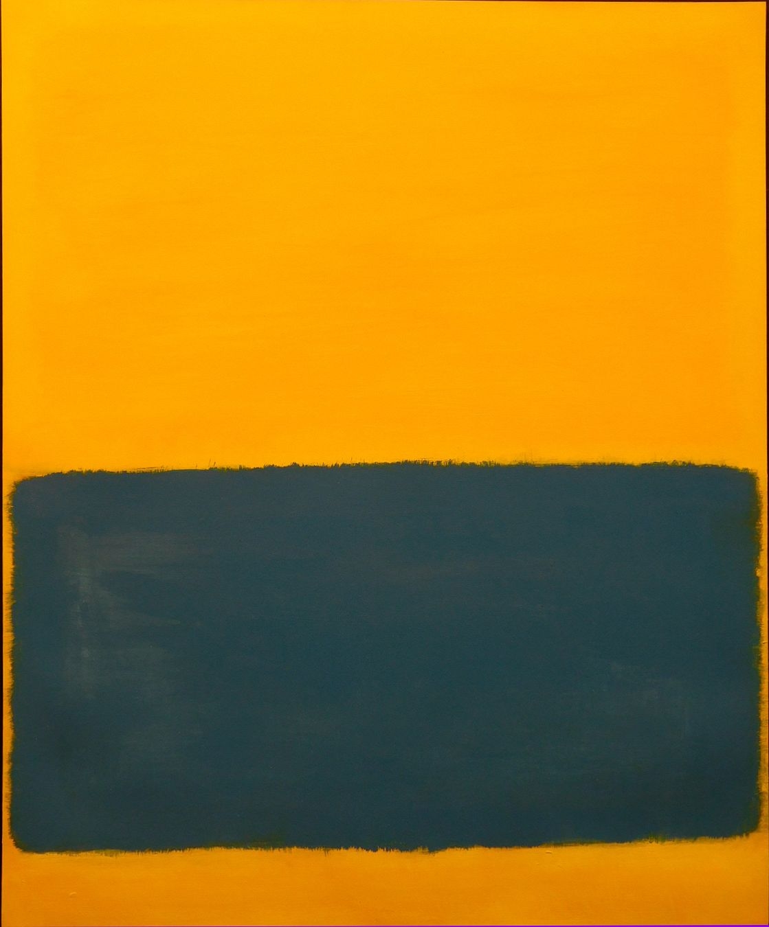 Artwork by Mark Rothko, Untitled (Abstract Yellow and Blue), Made of Oil on canvas paper