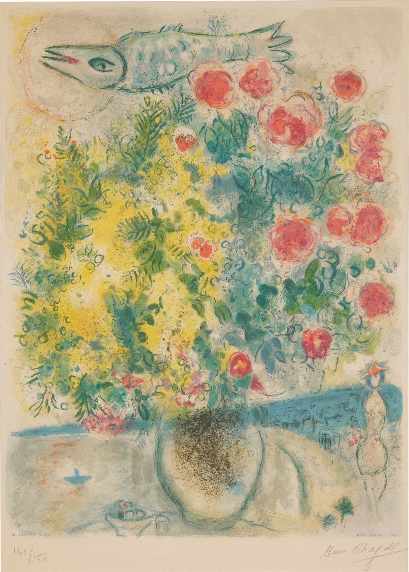 Marc Chagall | Roses et Mimosas, from Nice et la Cote d'Azur (Charles ...