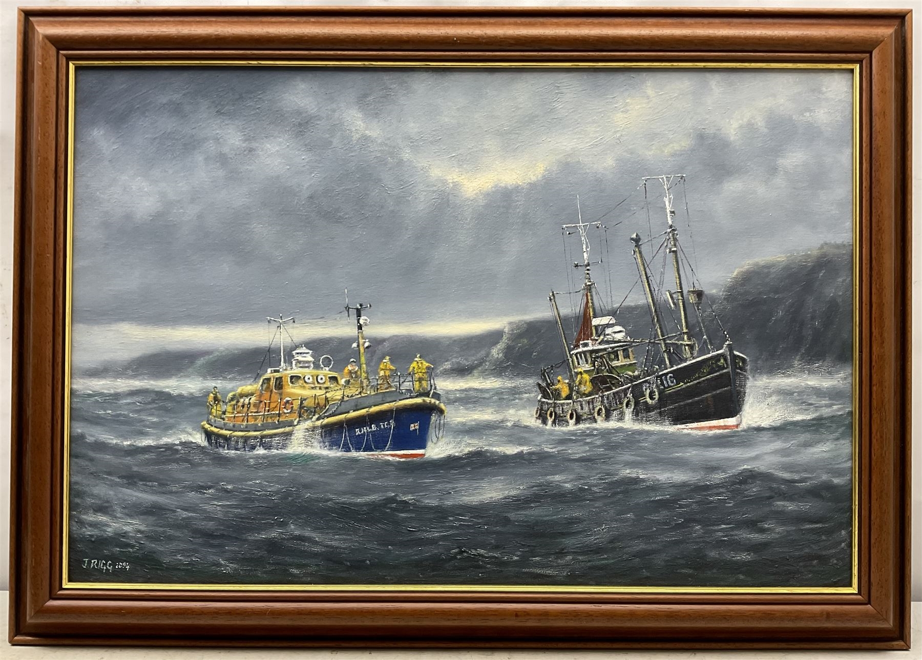Jack Rigg | 'Longhope' Lifeboat TGB Assisting a Trawler (2004) | MutualArt