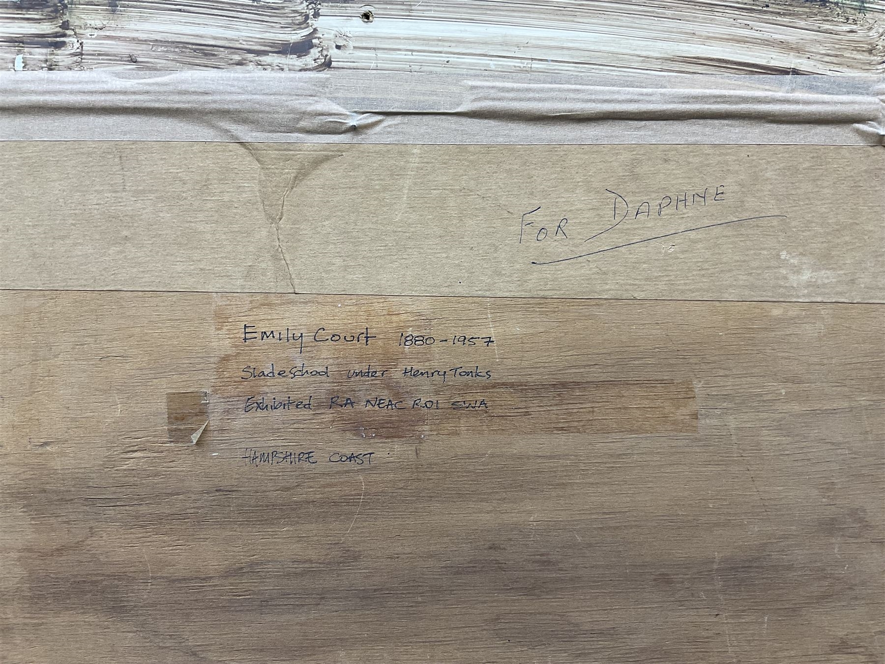 Artwork by Emily Court, The Hampshire Coast, Made of oil on canvas board