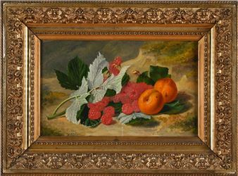 Raspberries and apricots - Anthelme-Eugene Grobon