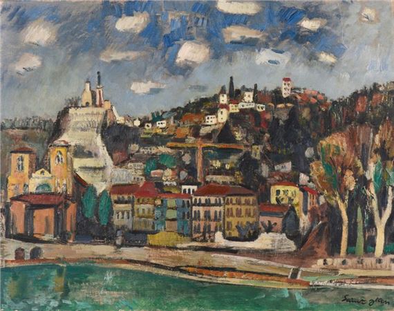 Vienne on the banks of the Rhône by Marcel Saint-Jean