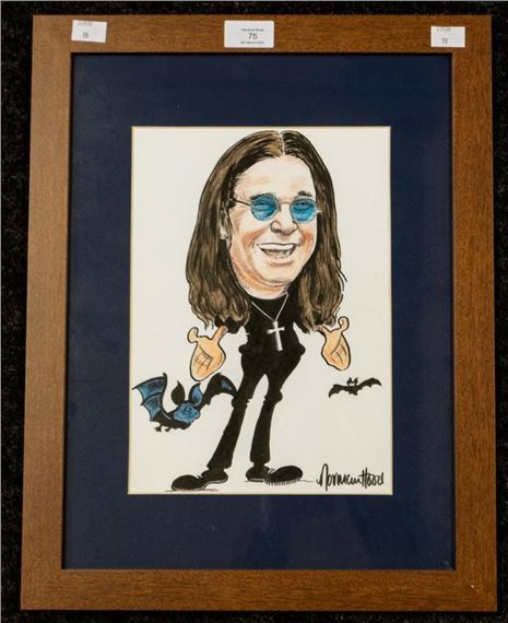 Ozzy Osbourne (Black Sabbath) hand drawn original artwork by Norman Hood by Norman Hood